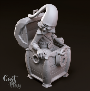 3D Printed Cast n Play Xmas Gnome 28mm 32mm D&D