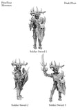 3D Printed Print Your Monsters Dark Elves Sword Soldiers Set 28mm - 32mm D&D Wargaming