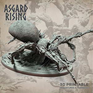 3D Printed Asgard Rising Forest Spiders Set 32mm Ragnarok D&D - Charming Terrain