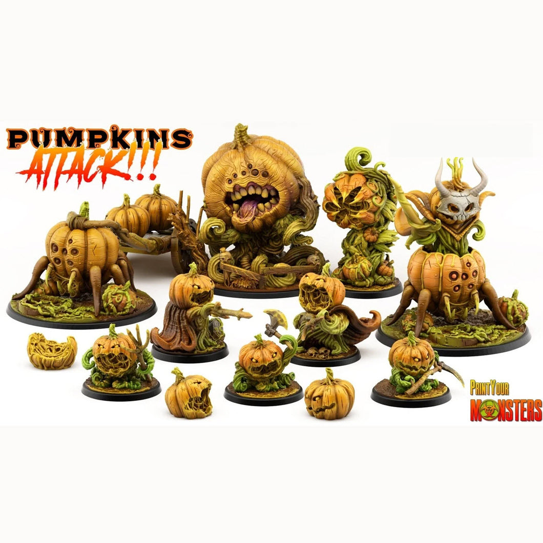 3D Printed Print Your Monsters Pumpkins Attack Pack Set 28mm - 32mm D&D Wargaming