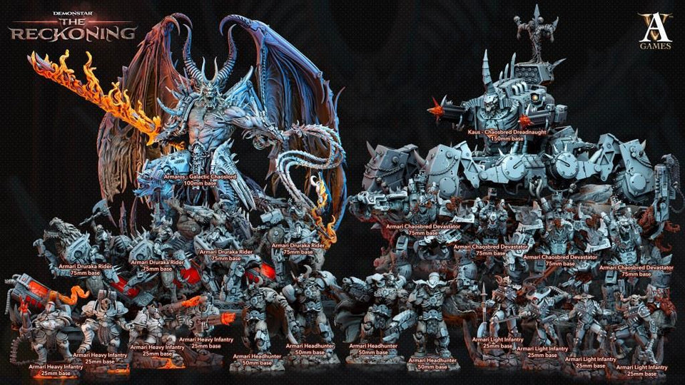 3D Printed Archvillain Games Armaros Galactic Chaoslord Demonstar - The Reckoning 28 32mm D&D - Charming Terrain