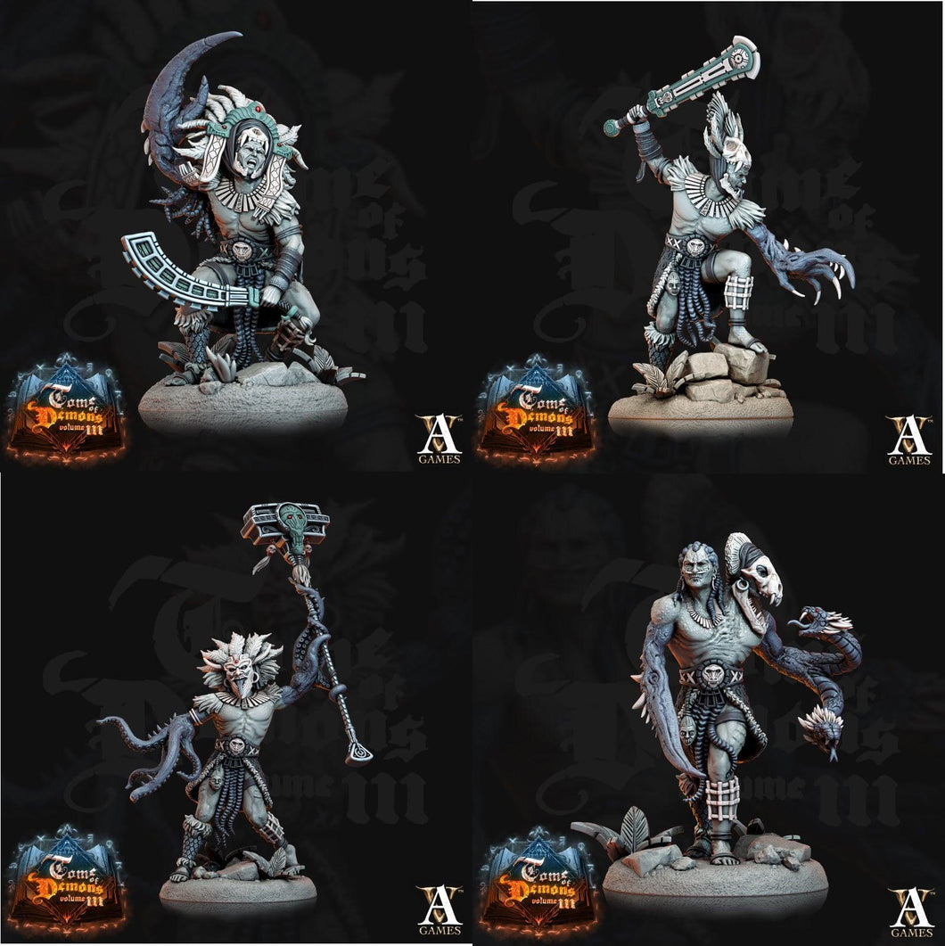 3D Printed Archvillain Games Qyintakla Corrupted Hunters Tome of Demons 28 32mm D&D - Charming Terrain