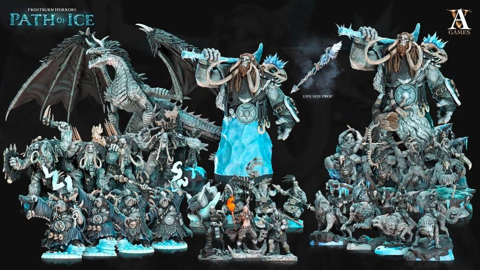 3D Printed Archvillain Games Susimia Icewarg Raiders Frostburn Horrors - Path of Ice 28 32mm D&D - Charming Terrain