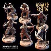 3D Printed Asgard Rising Bandit Deserters Bow Modular Warband 28mm - 32mm - Charming Terrain