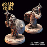 3D Printed Asgard Rising Dwarf Warrior Gambeson Modular Warband Set 28mm - 32mm - Charming Terrain