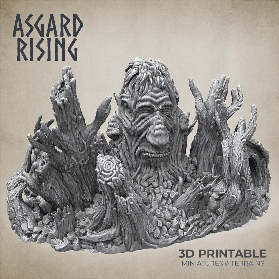 3D Printed Asgard Rising Sleeping Hill Giant Terrain 32mm D&D - Charming Terrain