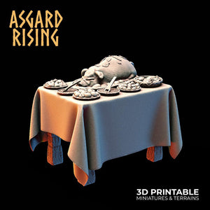 3D Printed Asgard Rising Tavern Modular Terrain Set 28mm - 32mm - Charming Terrain