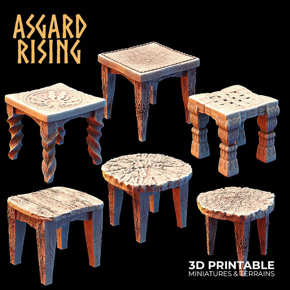 3D Printed Asgard Rising Tavern Modular Terrain Set 28mm - 32mm - Charming Terrain