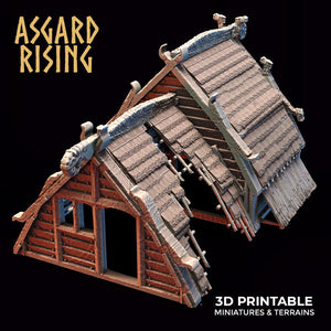 3D Printed Asgard Rising Viking Village Modular Set 28mm - 32mm Ragnarok D&D - Charming Terrain