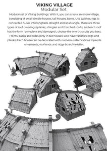 3D Printed Asgard Rising Viking Village Modular Set 28mm - 32mm Ragnarok D&D - Charming Terrain