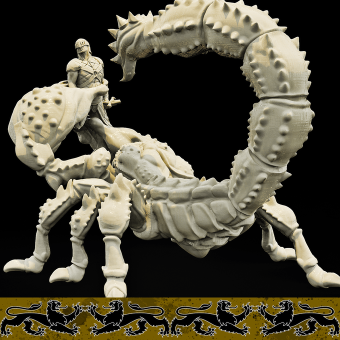 3D Printed Bestiary Vol. 4 Nafarrate - Astrakon Scorpion 32mm Ragnarok D&D - Charming Terrain