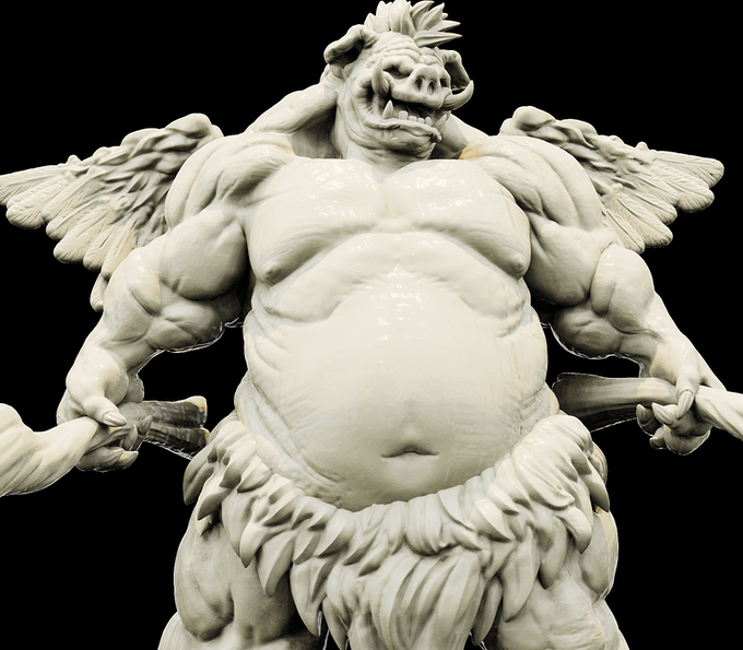 3D Printed Bestiary Vol. 4 Nafarrate - Zazdxyshnee Demon Fiend 32mm Ragnarok D&D - Charming Terrain