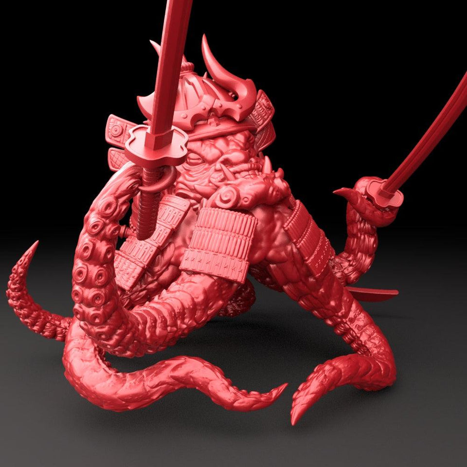 3D Printed Bestiary Vol. 5 Nafarrate - Samurai Octo 32mm Ragnarok D&D - Charming Terrain