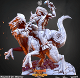 3D Printed Cast n Play Mounted Orc Warrior Warriors of the Wastelands 28mm 32mm D&D - Charming Terrain