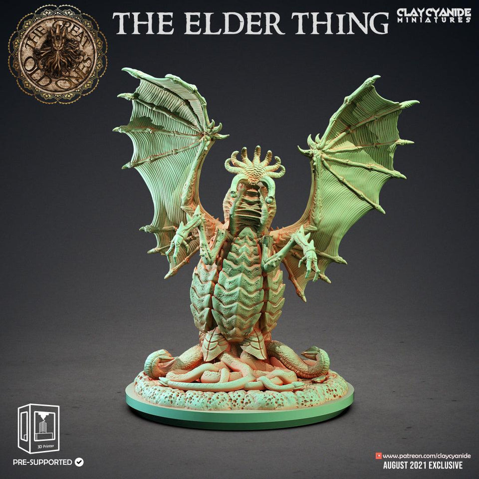 3D Printed Clay Cyanide Elder Thing Great Old Gods Ragnarok D&D - Charming Terrain