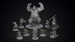 3D Printed Clay Cyanide Feng Zhizi Gorilla Men Tribes Factions Ragnarok D&D - Charming Terrain