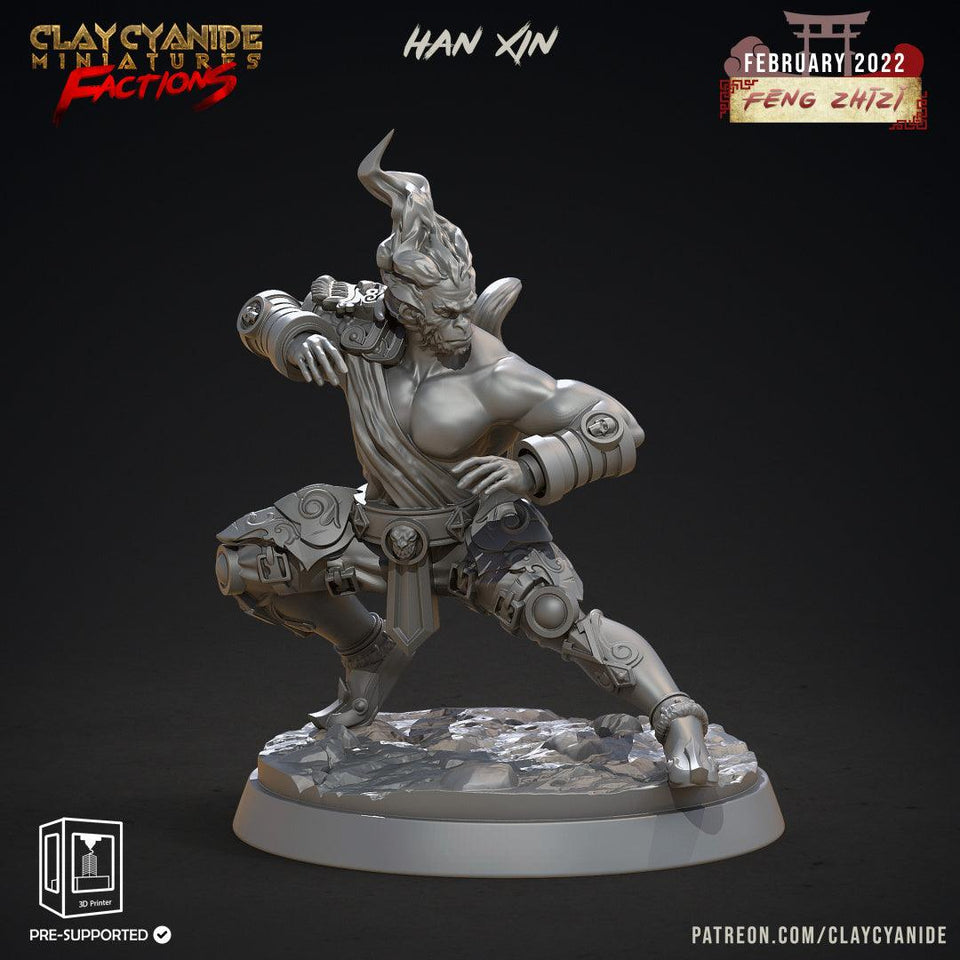 3D Printed Clay Cyanide Feng Zhizi Gorilla Men Tribes Factions Ragnarok D&D - Charming Terrain