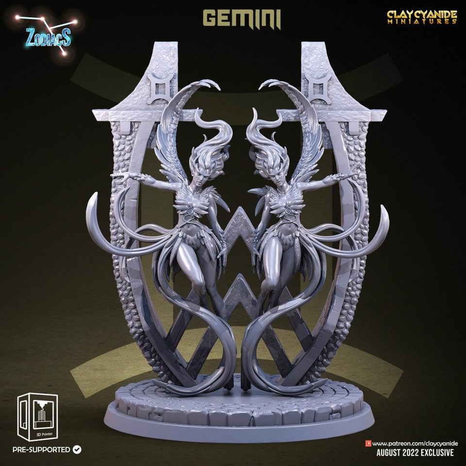 3D Printed Clay Cyanide Gemini Zodics 28mm-32mm Ragnarok D&D - Charming Terrain