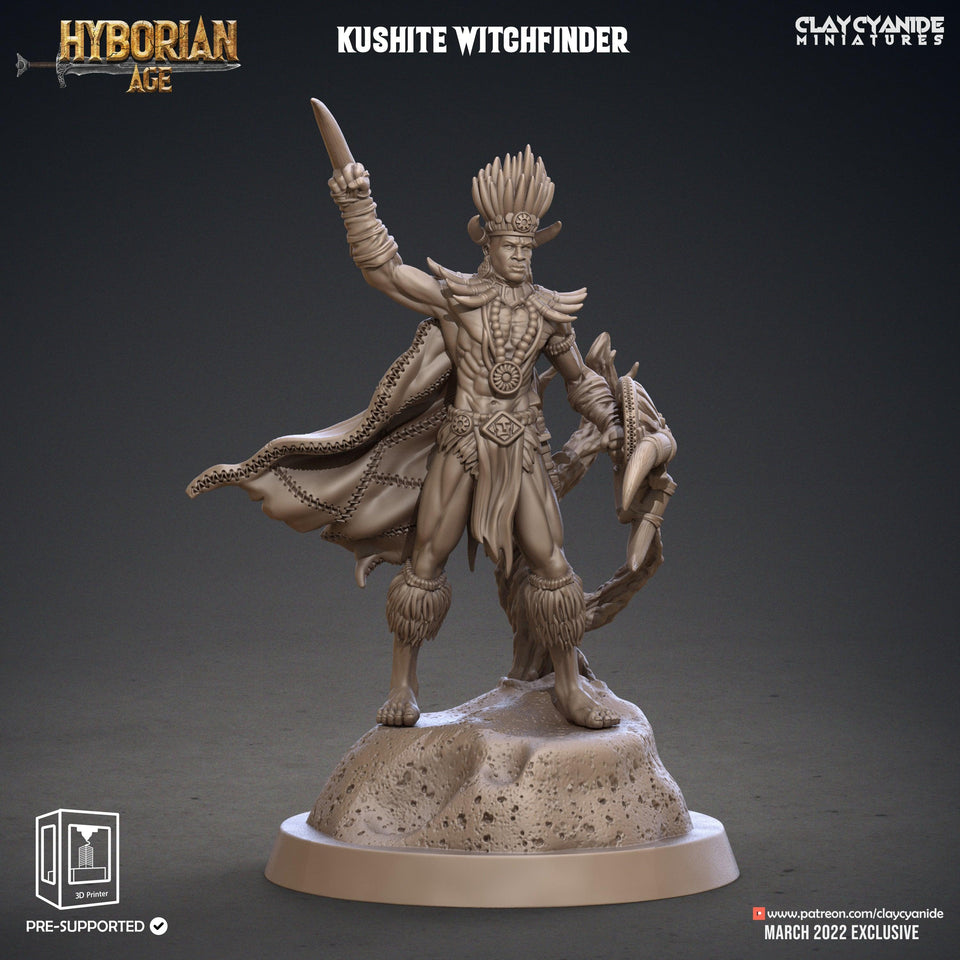 3D Printed Clay Cyanide Kushite Witch Finders Set Hyborian Age 28mm-32mm Ragnarok D&D - Charming Terrain