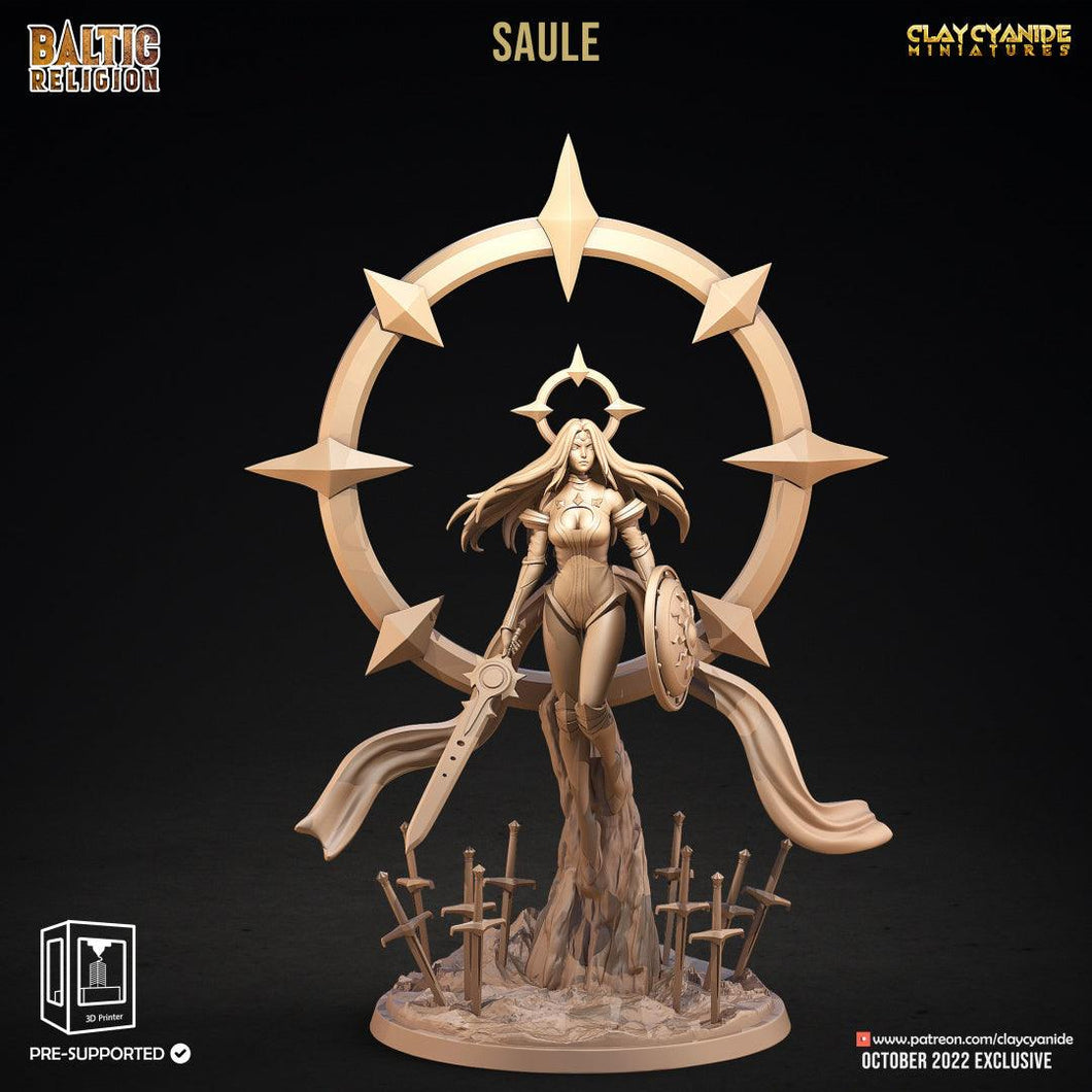 3D Printed Clay Cyanide Saule Baltic Religion 28mm-32mm Ragnarok D&D - Charming Terrain
