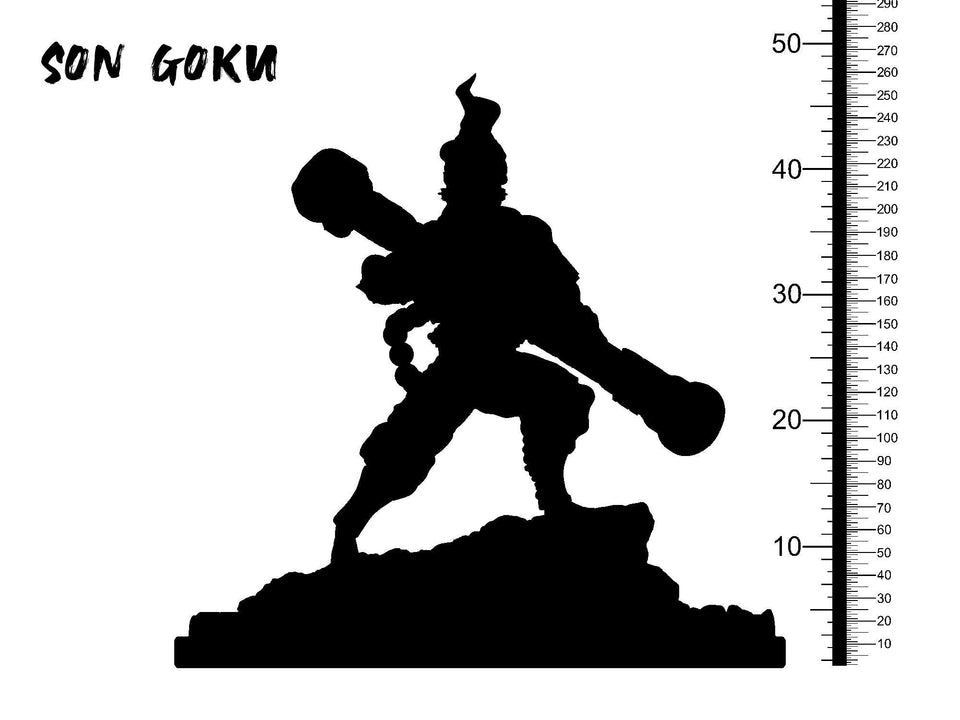 3D Printed Clay Cyanide Son Goku Monkey King Warrior Japanese Deities Ragnarok D&D - Charming Terrain