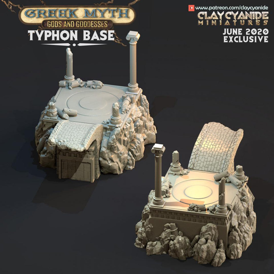 3D Printed Clay Cyanide Typhon Greek Myth Gods and Goddesses Ragnarok D&D - Charming Terrain