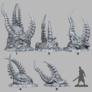3D Printed Fantastic Plants and Rocks Abandoned Pile Of Bones 28mm - 32mm D&D Wargaming - Charming Terrain
