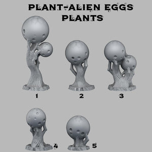 3D Printed Fantastic Plants and Rocks Alien Eggs Plants 28mm - 32mm D&D Wargaming - Charming Terrain