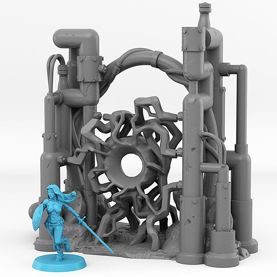 3D Printed Fantastic Portals and Effects Martian Pipes Portal 28mm - 32mm D&D Wargaming - Charming Terrain
