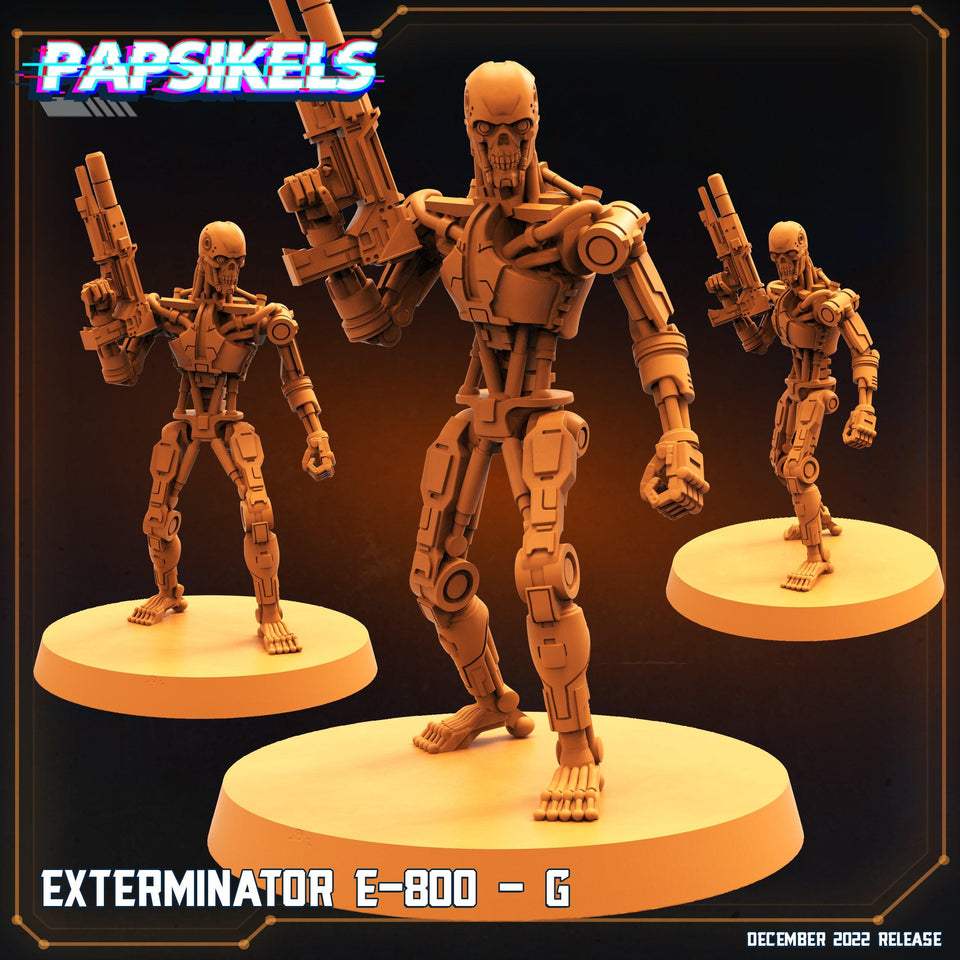 3D Printed Papsikels Cyberpunk Exterminator E-800 Set - 28mm 32mm - Charming Terrain