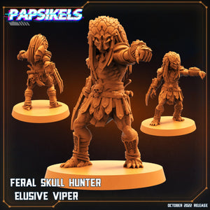 3D Printed Papsikels Cyberpunk Sci-Fi Feral Vixen Skull Hunter Set - 28mm 32mm - Charming Terrain