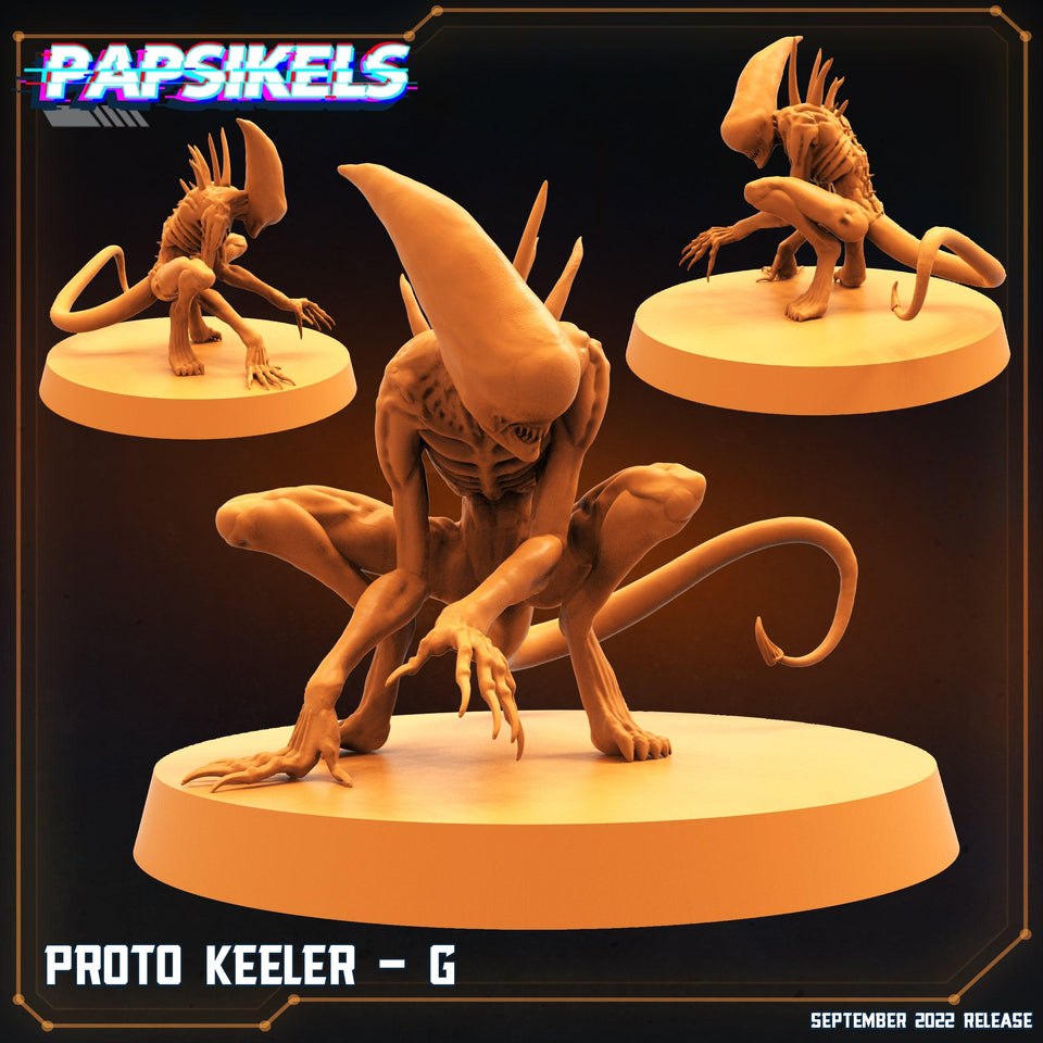 3D Printed Papsikels Cyberpunk Sci-Fi Proto Keeler Set - 28mm 32mm - Charming Terrain