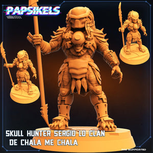 3D Printed Papsikels Cyberpunk Sci-Fi Skull Hunter Sergio Lo Clan Choke Set - 28mm 32mm - Charming Terrain