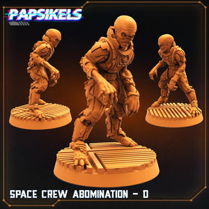 3D Printed Papsikels Sci-Fi Space Crew Abomination Set - 28mm 32mm - Charming Terrain