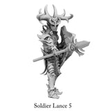 3D Printed Print Your Monsters Dark Elves Lance Soldiers Set 28mm - 32mm D&D Wargaming - Charming Terrain