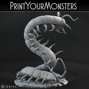 3D Printed Print Your Monsters Giant Centipede Total Insects 28mm - 32mm D&D Wargaming - Charming Terrain