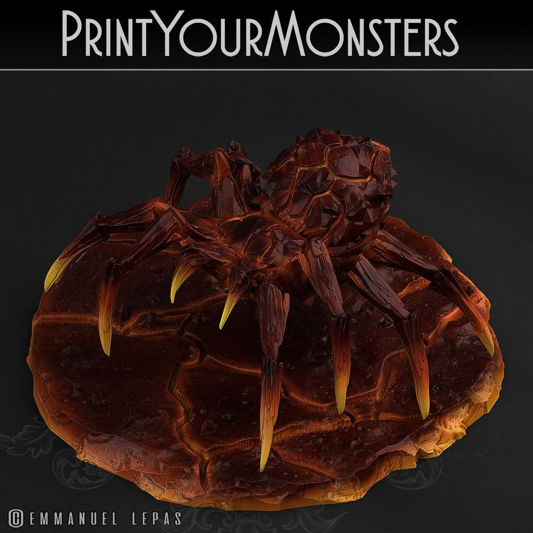 3D Printed Print Your Monsters Magmaranea Spider 28mm - 32mm D&D Wargaming - Charming Terrain