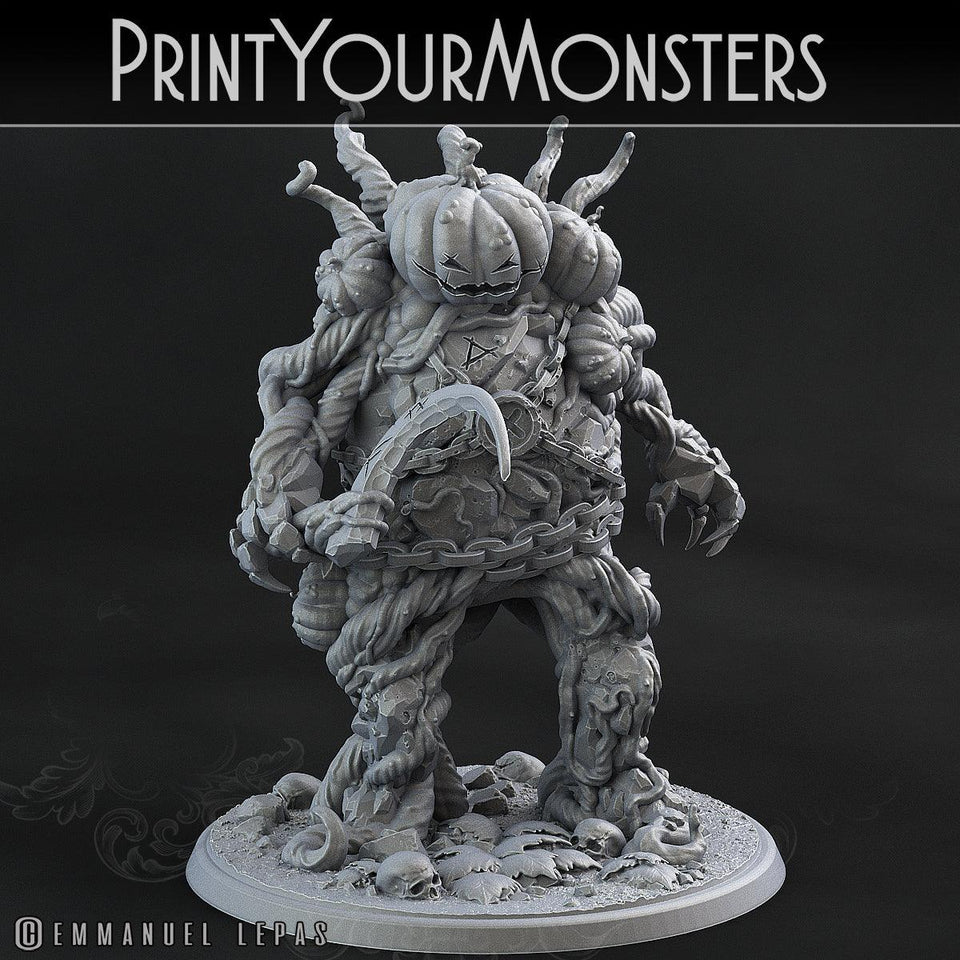 3D Printed Print Your Monsters Smiling Killer Pumpkin Attack Pack II 28mm - 32mm D&D Wargaming - Charming Terrain