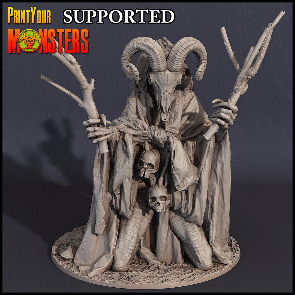 3D Printed Print Your Monsters Witches Pack Set 28mm - 32mm D&D Wargaming - Charming Terrain