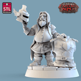 3D Printed STL Miniatures Armour Merchant Set Fantasy NPC 28mm - 32mm War Gaming D&D - Charming Terrain