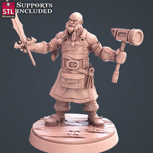 3D Printed STL Miniatures Blacksmith Weapon Store Set 28mm - 32mm War Gaming D&D - Charming Terrain