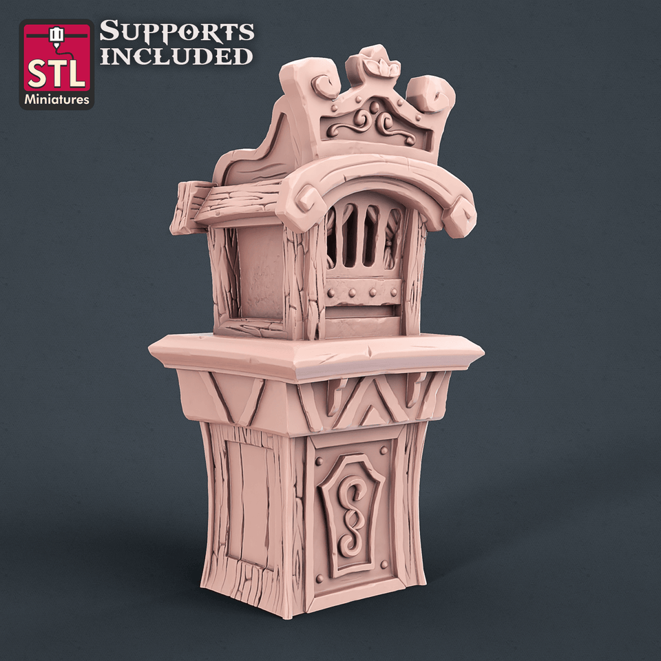 3D Printed STL Miniatures Carnival Set 28mm - 32mm War Gaming D&D - Charming Terrain