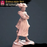 3D Printed STL Miniatures Embalmer Set Fantasy NPC 2 | 28 - 32mm War Gaming D&D - Charming Terrain