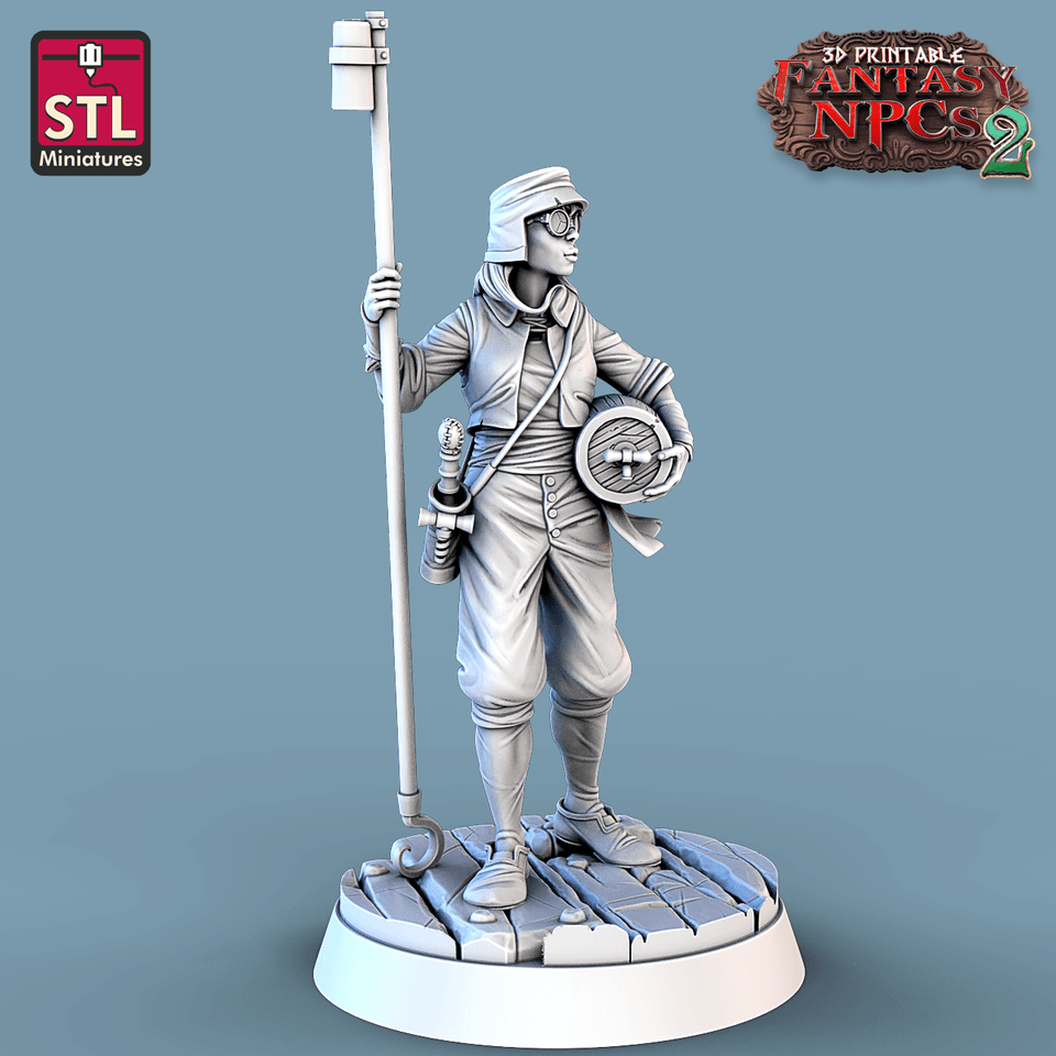 3D Printed STL Miniatures Winemakers Set Fantasy NPC 2 | 28 - 32mm War Gaming D&D - Charming Terrain