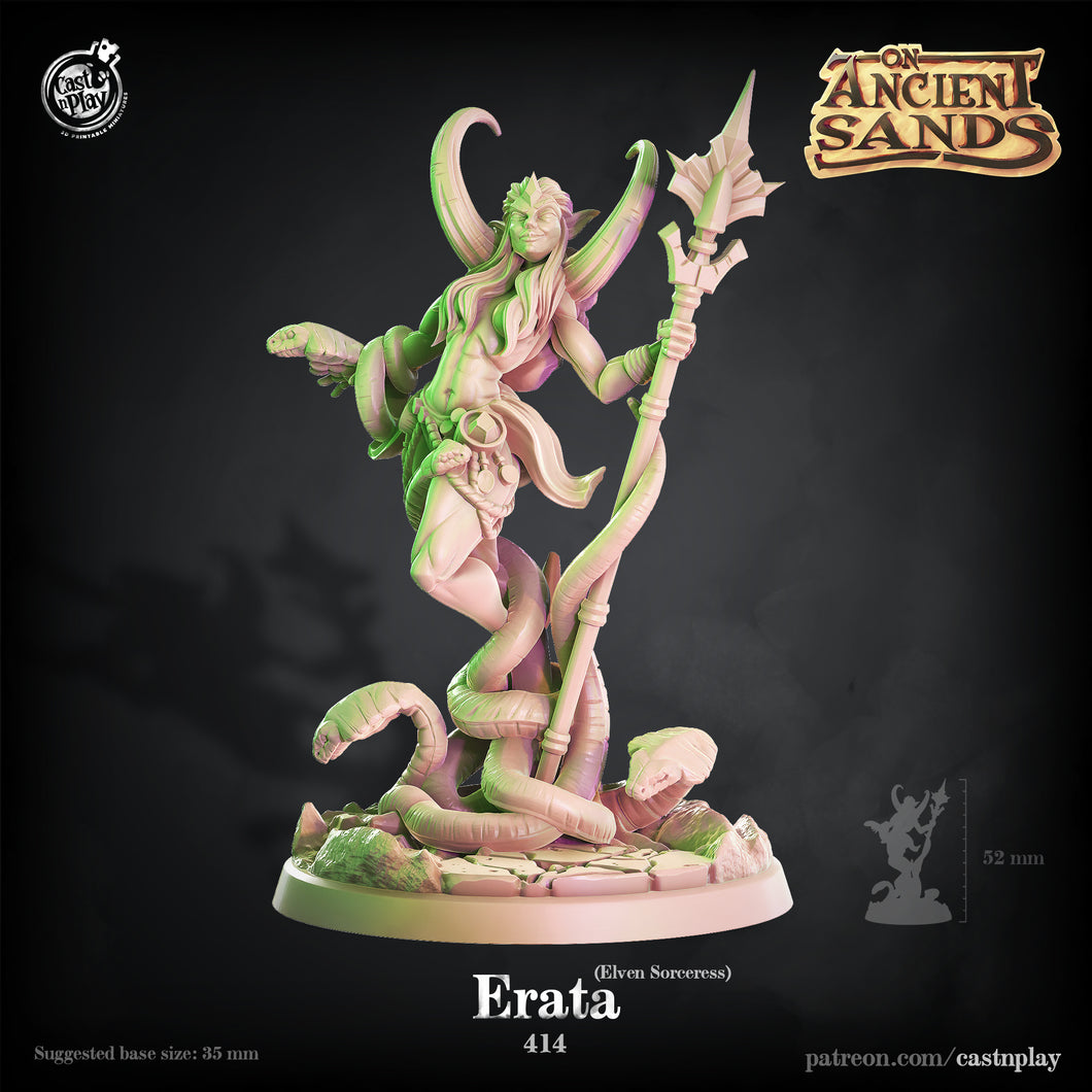 3D Printed Cast n Play Erata (Elven Sorceress) 28mm 32mm D&D