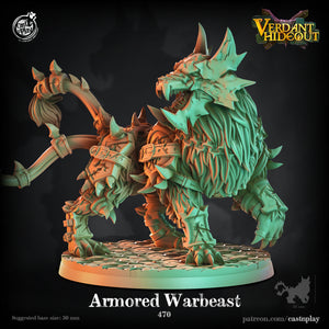 3D Printed Cast n Play Armored Warbeast Verdant Hideout 28mm 32mm D&D