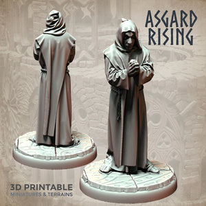 3D Printed Asgard Rising Brother Monks Set 28mm - 32mm Ragnarok D&D - Charming Terrain