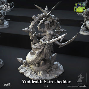 3D Printed Cast n Play Yuddrakh Skin-shedder Enter the Drains 28 32mm D&D