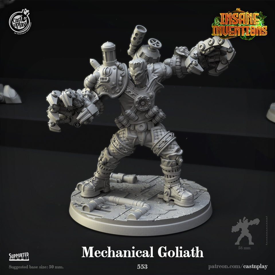 3D Printed Cast n Play Mechanical Goliath Insane Inventions 28mm 32mm D&D