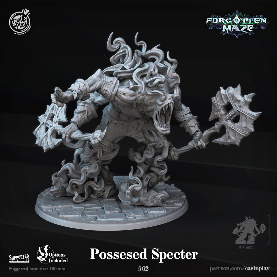 3D Printed Cast n Play Posessed Specter Forgotten Maze 28mm 32mm D&D